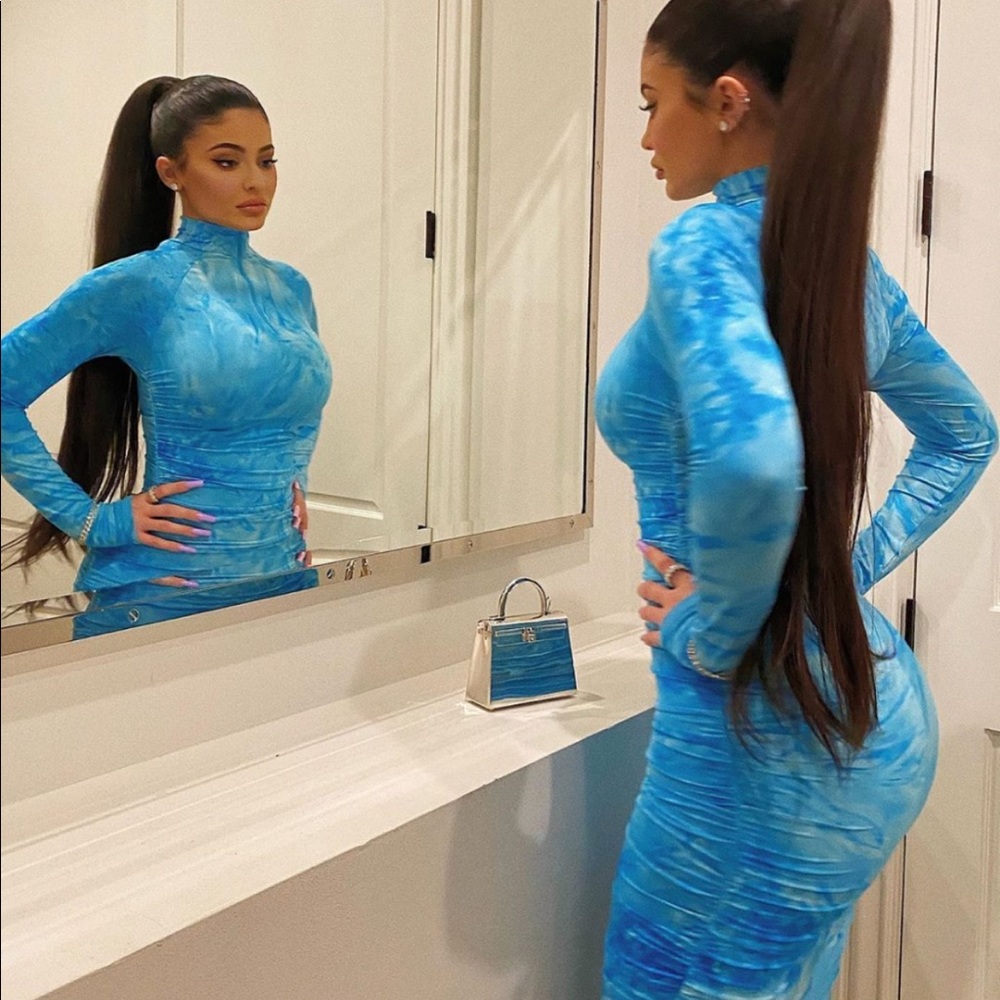 PRETTYLITTLETHING blue sky dress